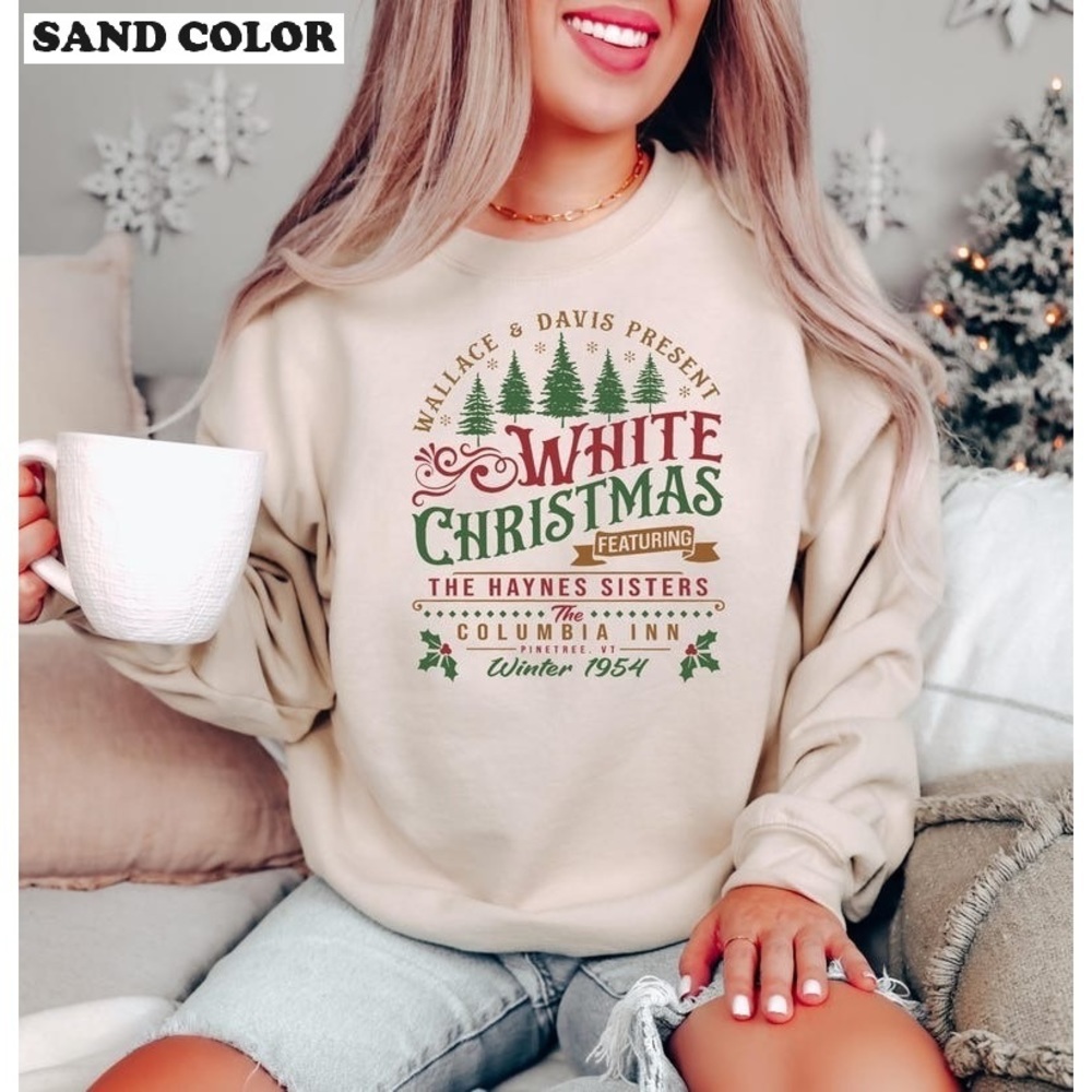 White Christmas Movie Christmas Holiday White Christmas Movie 1954 Sweatshirt - Picture 1 of 4